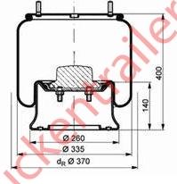 Airspring  2922V/250 Krone         