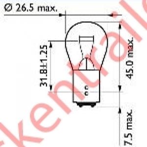 Bulb,round 12V 21/5watt (Box of 10)              