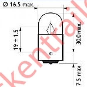 Bulb,round 12V 10watt (box of 10)              