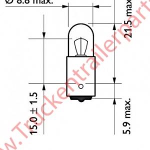 Bulb round 12V 4watt (box of 10)              