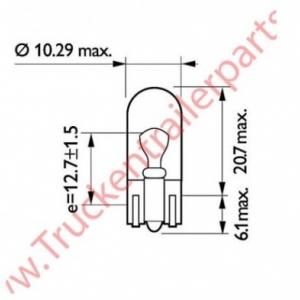 Bulb 12V 5watt (box of 10)              