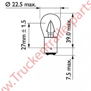 Bulbround 24V 15 watt (box of 10)              