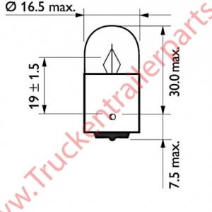 Bulb round 24V 10watt                