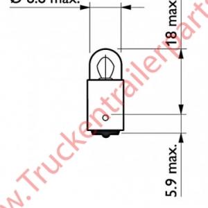 Bulb round 24V 3watt (box of 10)              