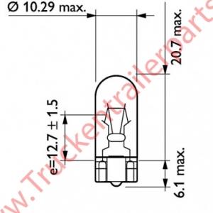 Bulbround 24V 2,5 watt                