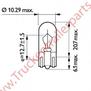 Bulb round 24V 3watt (box of 10)              