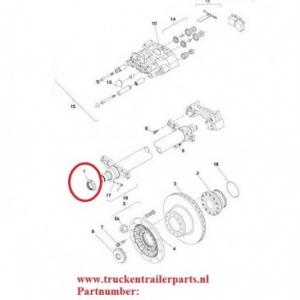 Axle NUT M72x1,5  LH SK as             